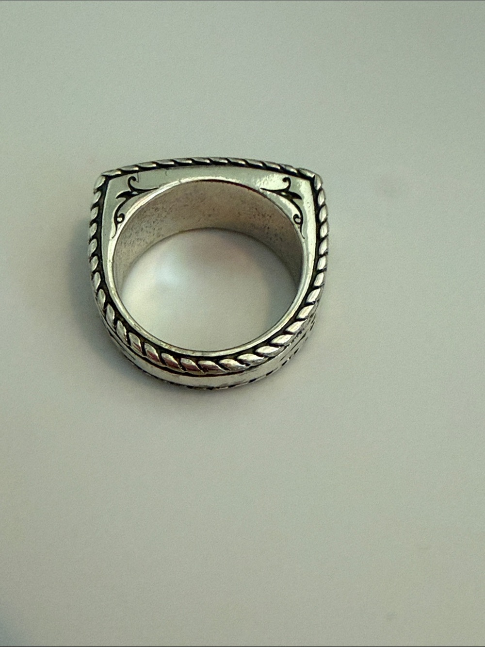 Brighton St. Michel - Multicolor Inlay Square Sterling Silver Ring - Picture 3 of 10